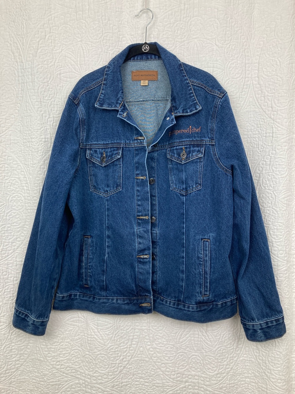Port Authority Denim Jacket Embroidered Pampered Chef sz  XXL